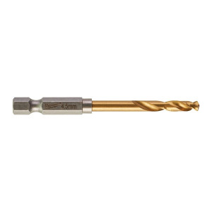 Свердло по металу RedHEX SHOCKWAVE HSS-TiN MILWAUKEE, діаметр 4,5х76х29мм