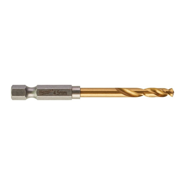 Свердло по металу RedHEX SHOCKWAVE HSS-TiN MILWAUKEE, діаметр 4,5х76х29мм Свердло по металу RedHEX SHOCKWAVE HSS-TiN MILWAUKEE, діаметр 4,5х76х29мм
