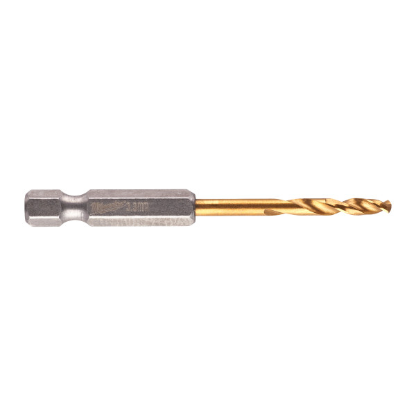 Свердло по металу RedHEX SHOCKWAVE HSS-TiN MILWAUKEE, діаметр 3,3х67х24мм, (2шт)