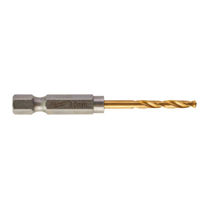 Свердло по металу RedHEX SHOCKWAVE HSS-TiN MILWAUKEE, діаметр 3,0х65х23мм, (10шт), пластикова коробка