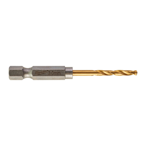Свердло по металу RedHEX SHOCKWAVE HSS-TiN MILWAUKEE, діаметр 3,0х65х23мм, (10шт), пластикова коробка Свердло по металу RedHEX SHOCKWAVE HSS-TiN MILWAUKEE, діаметр 3,0х65х23мм, (10шт), пластикова коробка