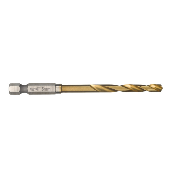 Свердло по металу RedHEX SHOCKWAVE HSS-TiN MILWAUKEE, діаметр 5,0х80х31мм (10шт), пластикова коробка