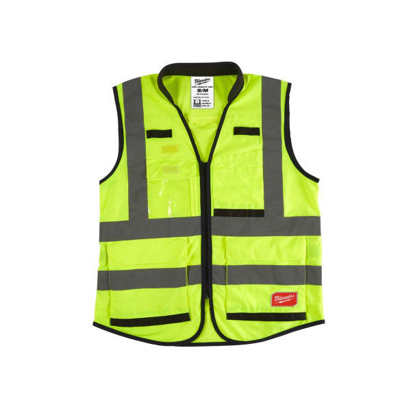 Жилет сигнальний Hi-Viz PREMIUM MILWAUKEE жовтий, розмір S/M Жилет сигнальний Hi-Viz PREMIUM MILWAUKEE жовтий, розмір S/M